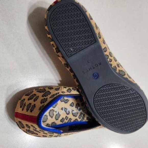 RARE Rothy's Rothys The Flat Leopard Print Ballet Flat ,Retired , Women’s SZ 7 - Picture 5 of 5